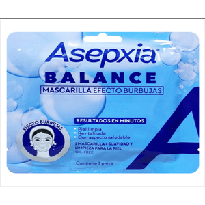 Asepxia Mascarilla Balance Efecto burbujas x 10 unidades