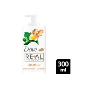Shampoo Dove real poder de las plantas purificación + jengibre 300ml