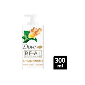 Acondicionador Dove real poder de las plantas purificación + jengibre 300ml