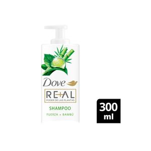 Shampoo Dove real poder de las plantas fuerza + bambú 300ml