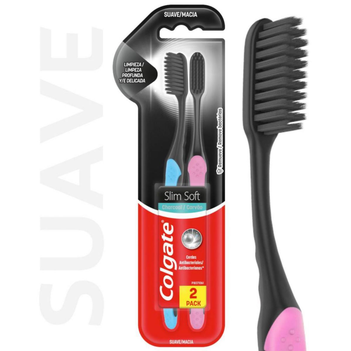 Cepillo de dientes slimsoft cerdas suaves x2un